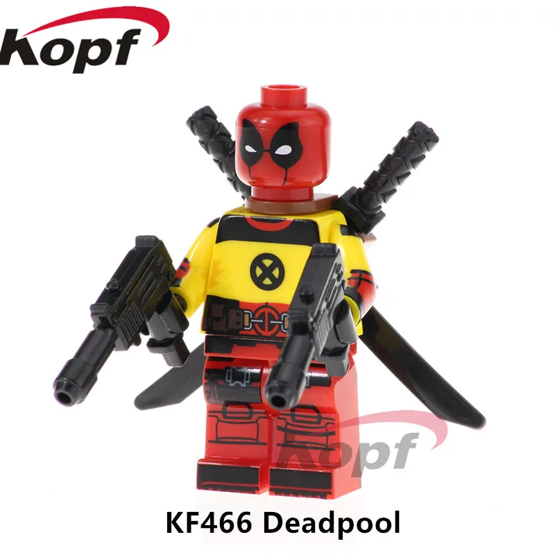 

KF466 Super Heroes Building Blocks Deadpool 2 Movie Version Hulkpool Peter Domino Cable Bricks Learning For Children Toys Gift