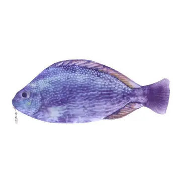 

Cute Fish 3D Realistic Shape Zipper Pencil Case Students Funny Purse Wallet Pouch Pencil Bag Keys Bag