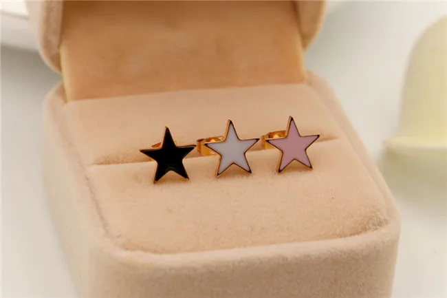 Martick-Gold-Plated-Star-Shape-All-match-Fashion-Stud-Earrings-For-Women-Lovely-Jewelry-Rose-Gold (2)