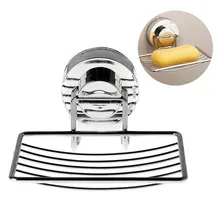 Настенная присоска чашка для душа и ванной из нержавеющей стали Держатель мыльницы корзина