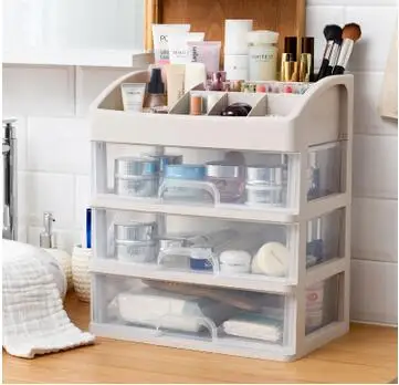 

Receive cosmetics box office desktop storage box store content box drawer receive arrange cabinet shelf protects skin to taste