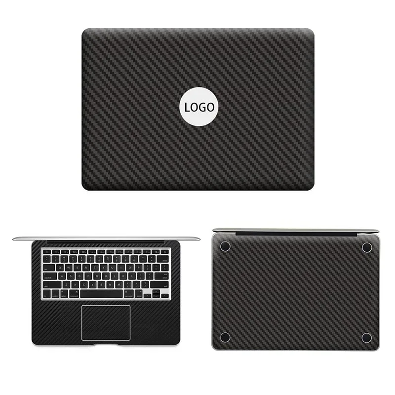Черная наклейка для ноутбука из углеродного волокна, наклейка на MacBook Pro Air retina 11 12 13 15 дюймов hp Mac Book, полное покрытие для ноутбука - Цвет: ACD side