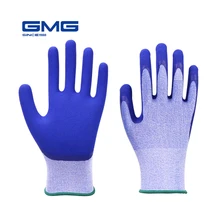 Механика перчатки GMG синий оранжевый нейлон спандекс латекс песчаное покрытие безопасности рабочие перчатки резиновые рабочие механические перчатки