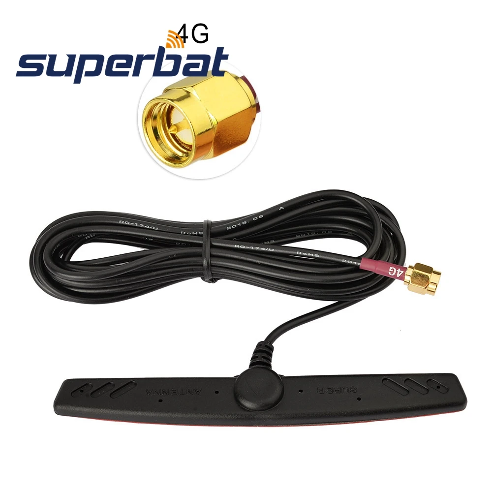 Антенна Superbat 4G LTE 2 дБи всенаправленная со штекером SMA для беспроводного