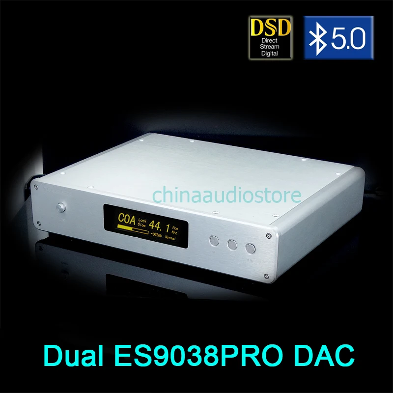 Двойной ES9038PRO DSD DAC OLED Дисплей ES9038 Hi-Fi ЦАП Amanero USB ЦАП Bluetooth5.0 APTX-HD звуковая карта трансформатор talema MUSES03