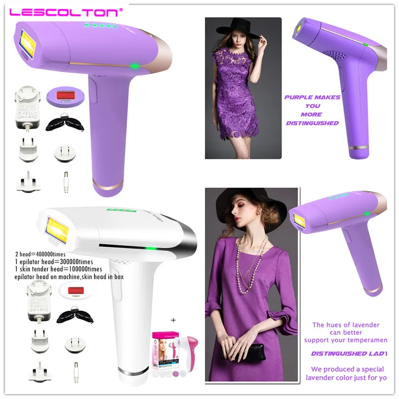 

Newest IPL Epilator 2in1 Laser Hair Removal Permanent Device Depilador Facial Hair Remover For body and bikini 400000 times