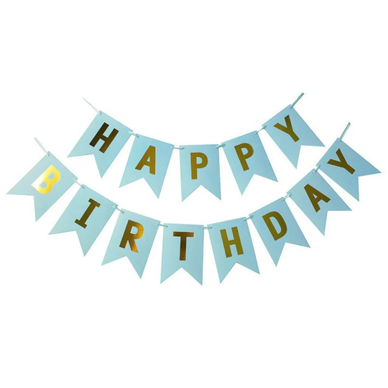

1Set Happy Birthday Banner Gold Confetti Balloons Letter Banner Birthday Party Decorations Boy Girl Kids Party Favors Candy Bar