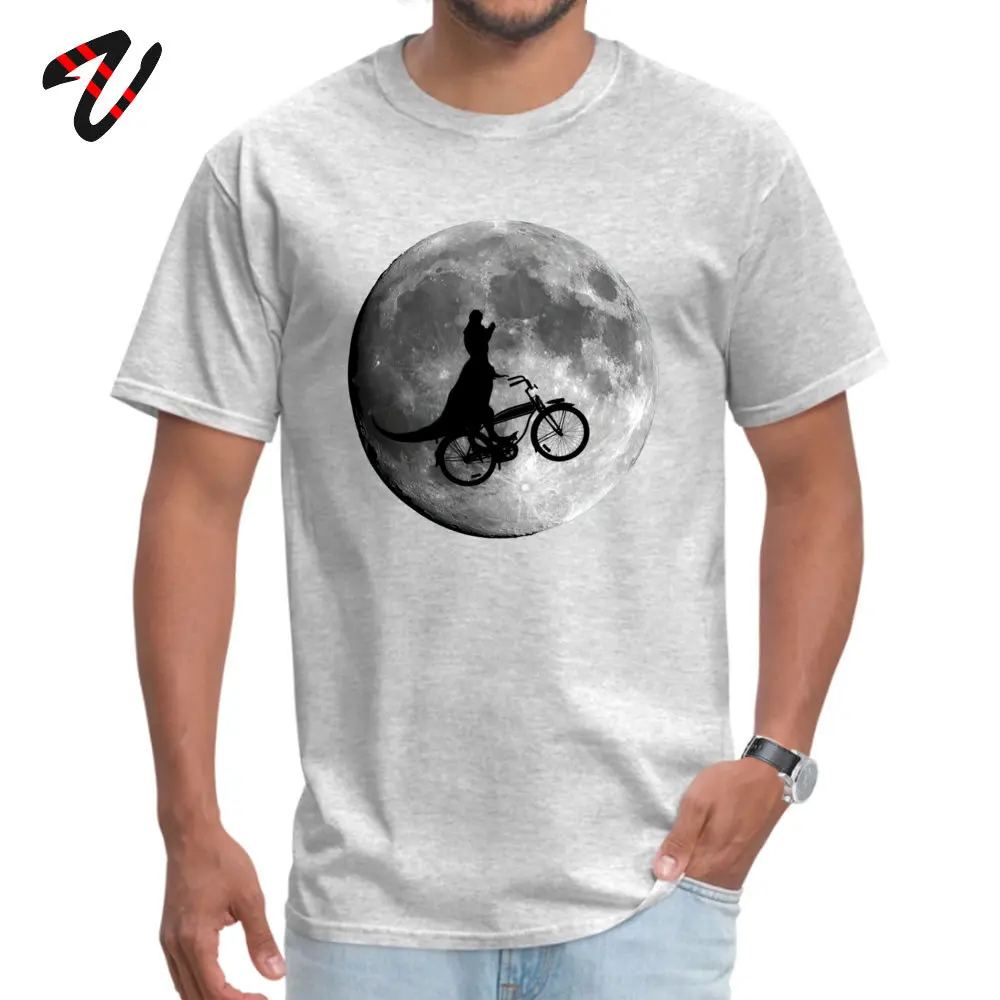 Cheap Men's T-Shirt Crew Neck Short Sleeve Cotton Fabric Dinosaur riding a bike Tees Group Top T-shirts Drop Shipping Dinosaur riding a bike 8995 grey