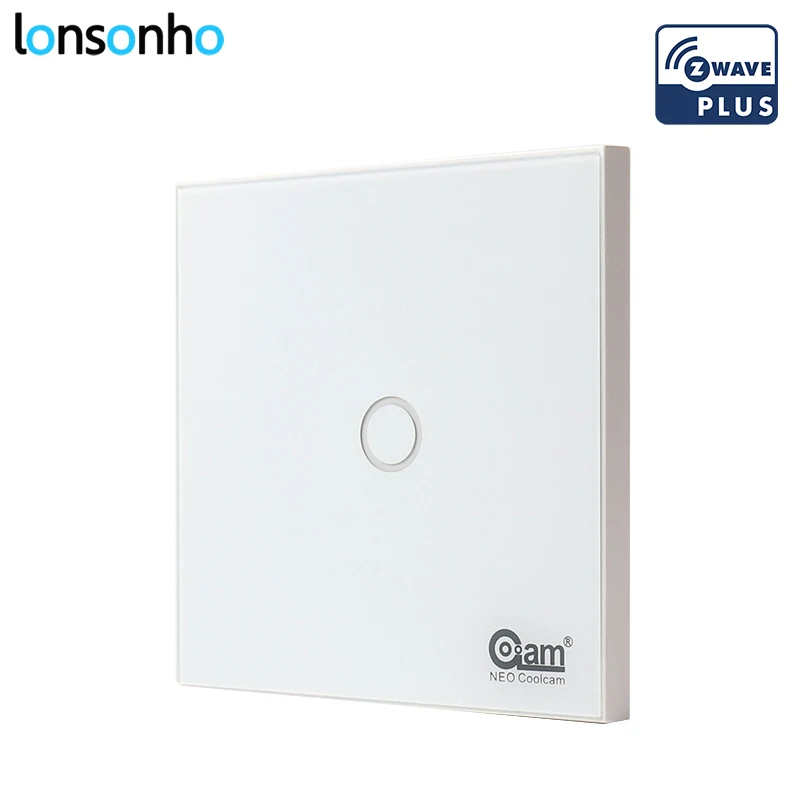 

Lonsonho EU Smart Switch Wall Panel Light Switch Z-wave Plus 1 Gang Wireless Remote Control Smart Home Automation Modules