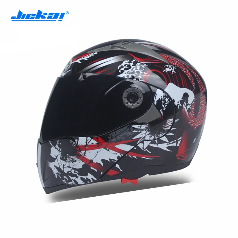 Новое поступление DOT Flip Up шлем мотоциклетный шлем гоночный мотокросс полный шлем для лица двойной козырек система JIEKAI-105 - Цвет: c5