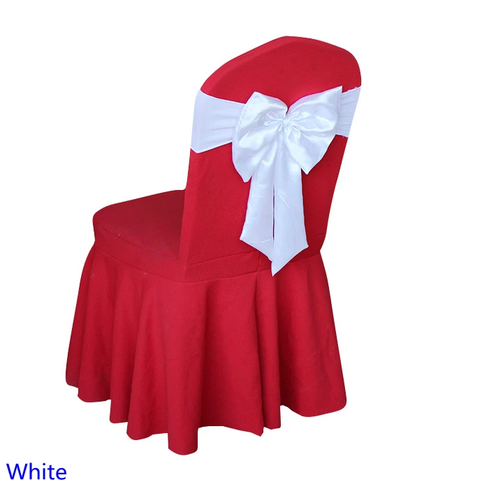 Белый Цвет ленты из спандекса на стулья ленты для свадебных стульев лайкра стрейч повязка с бантиком галстук отель вечерние show украшения Универсальный