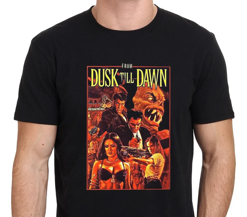 

Printed Tee Shirt Crew Neck Short From The Dusk Till Dawn Vintage Horror Tall T Shirt For Women