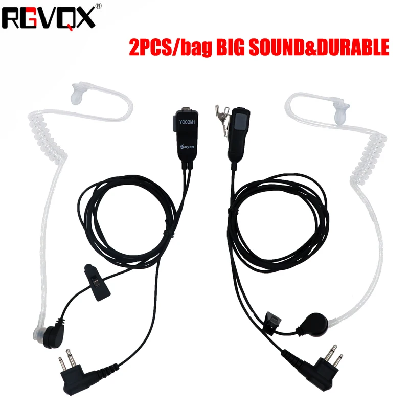 

RLGVQDX 2 Pin Mic Earpiece Walkie Talkie Headset For Motorola Earphone Compatible with Radio Devices 2PCS