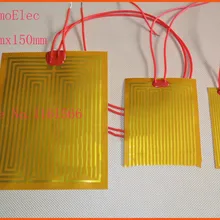 120 мм x 150 мм 12 в 28 Вт Нагревательный элемент PI пленка Полиимид нагреватель тепловой резины электрический 3D прин анти Низкий инструмент Гибкая Пластина
