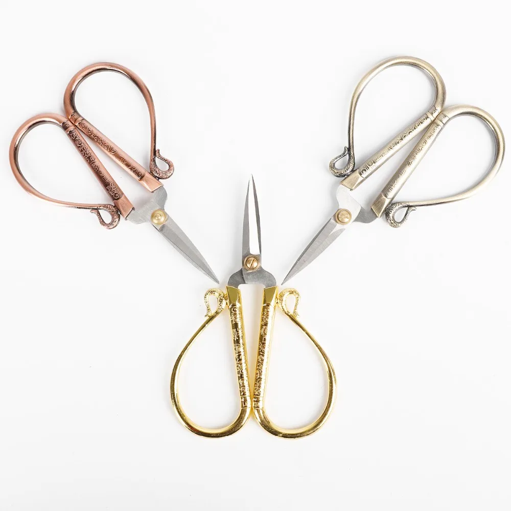 

1pcs Antique Style Sewing Scissors Stainless Steel Tailor Scissors Household Tailor Scissor For Needlework Craft Fabric Cutting