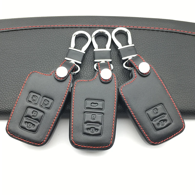 

1PC Leather Key Case Cover For Toyota Auris Camry RAV4 Avalon Yaris Verso Keyless Fob Shell Holder Protector 2/3/4 Buttons