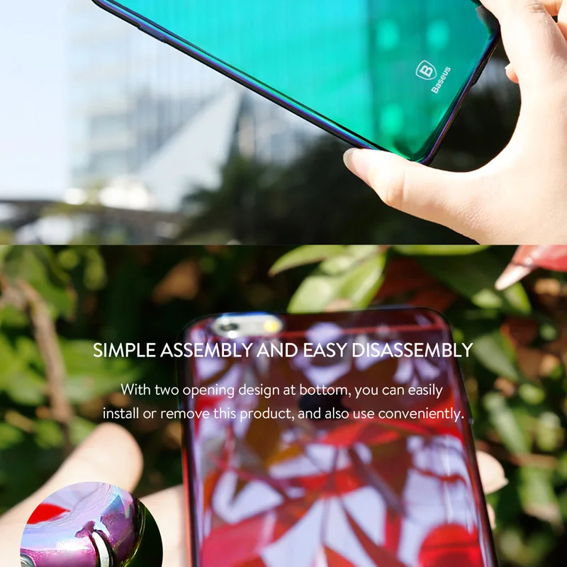 Baseus Luxury Glaze Cases For Apple iPhone 6s 6 Case 360 Full Protection Cover Case For iPhone 7 8 6 Plus Phone Cases (8)