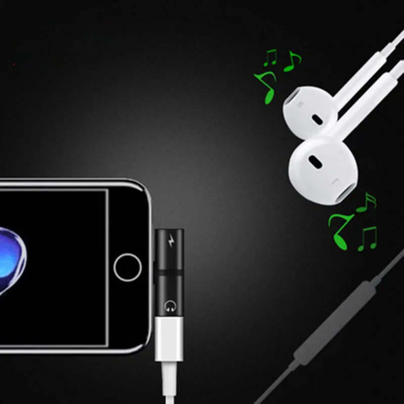 Dual 2 in1 for Lightning Adapter Charging Adapter For iPhone 8 Plus X IOS 10 11 12 Charger Splitter Headphone Adapter Converter Dual 2 in1 for Lightning Adapter Charging Adapter For iPhone 8 Plus X IOS 10 11 12 Charger Splitter Headphone Adapter Converter