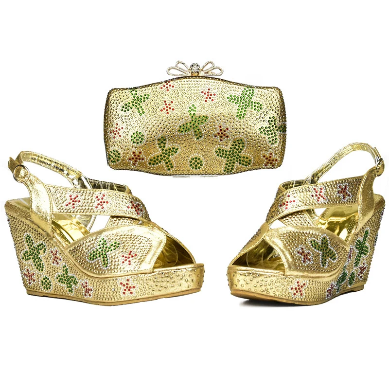 Bolsos Color En De Calidad oro Italiano plata Mujeres Zapatos Con Encuentro Las azul A Y rojo Real Oro Negro Africana Alta púrpura Juego Bolsa xC86rICw