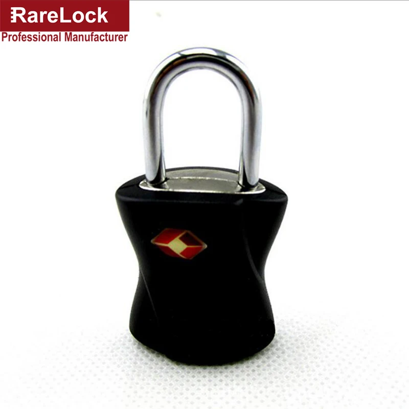 Rarelock 23*37*14 мм Портативный Черный ABS TSA замок с ключом багажная сумка на молнии