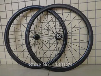 

Newest lightest 700C Road bicycle 38mm clincher rims 3K full carbon fibre bike wheelsets with Powerway R36 carbon hubs Free ship