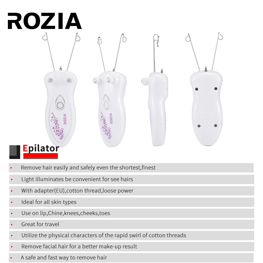 Профессиональный Эпилятор ROZIA Электрический эпилятор для женского тела лица