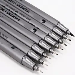 9 разных наконечников размеров Pigma ручки micron, черный водостойкий тонкий лайнер ручка микро-линия ультра тонкая линия точка чернила Ручки