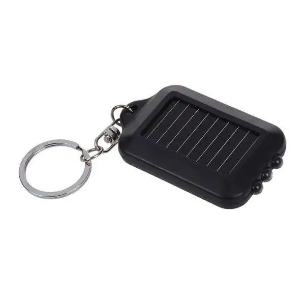 10X Mini Solar Power Rechargeable 3LED Flashlight Keychain Light Torch Ring New | Освещение
