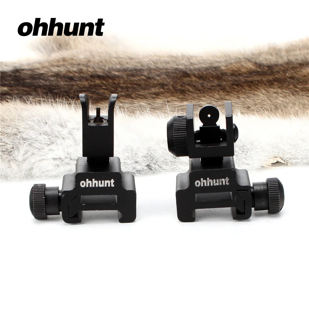 Ohhunt Стандартный Тактический AR 15 флип спереди и сзади зрелище Устанавливает Quick