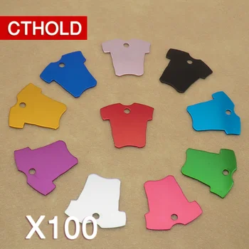 

CTHOLD 100Pcs Anodized Aluminum Tags Dog Id Tag Name Collar Accessories Aluminum Pet Tag Shape Name Phone Number Dog ID Tag