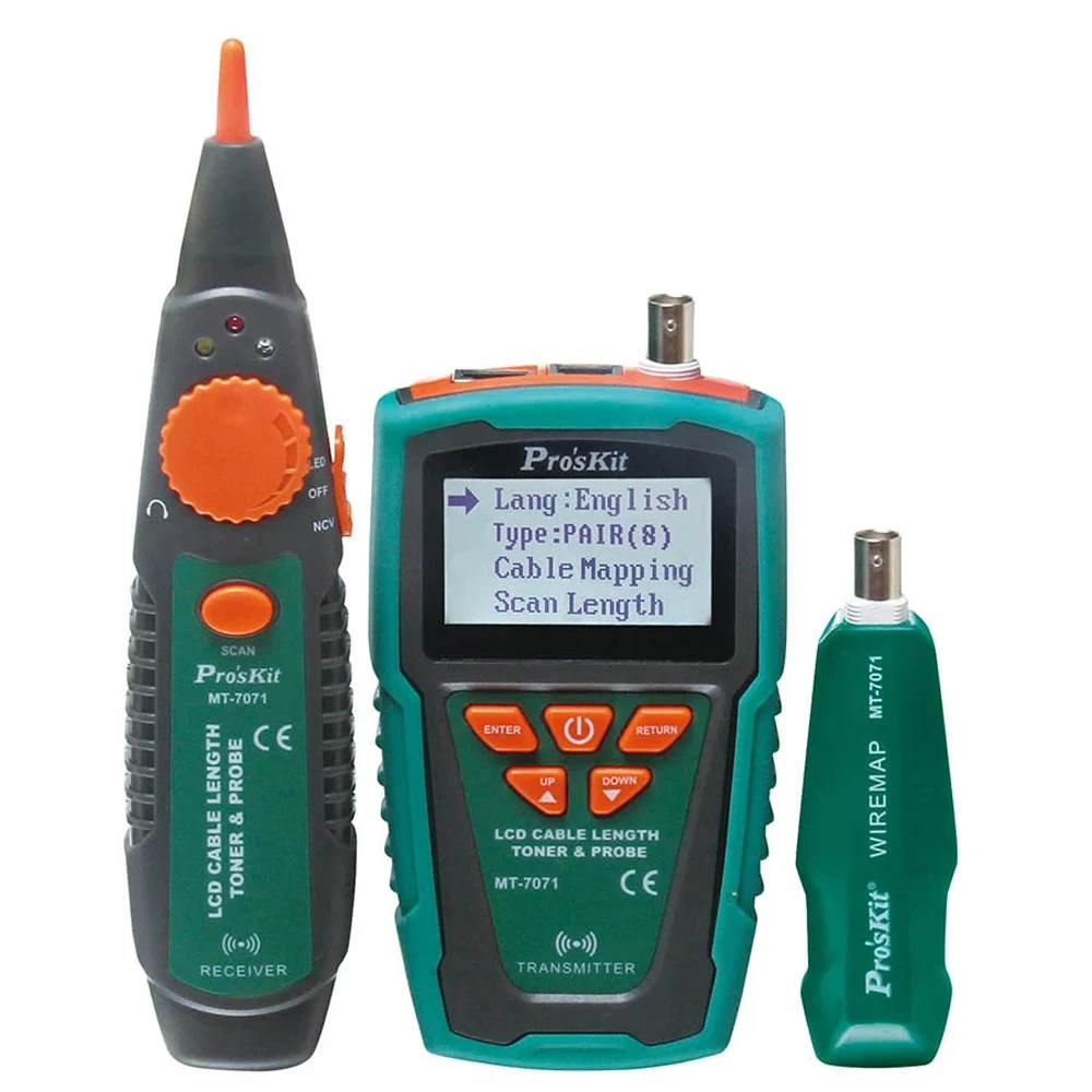 

Pro'sKit MT-7071 LCD Network Cable Length Tester Check Line Device Detector Wire Fault Locator USB Wire Detector Tracker Tools