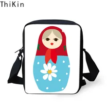 THIKIN школьная плечевая сумка русская кукла детская маленькая Матрешка мини сумка для детей мальчиков сумка через плечо для девочек Студенческая Bolsa