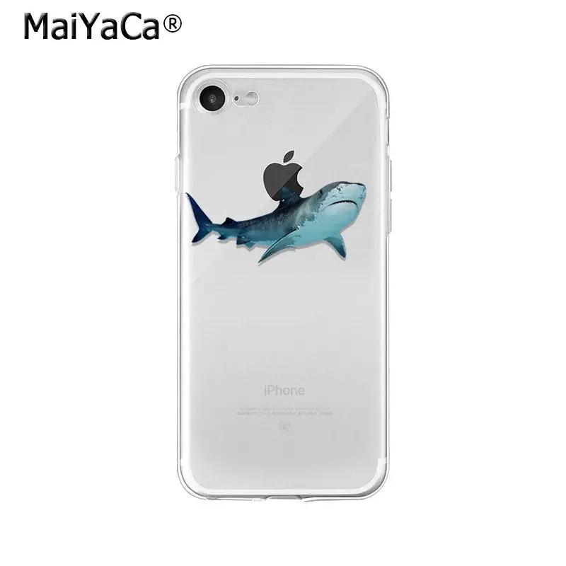 MaiYaCa океан море животные акулы клиент высокое качество чехол для телефона для iPhone 8 7 6 6S Plus 5 5S SE XR X XS MAX Coque Shell