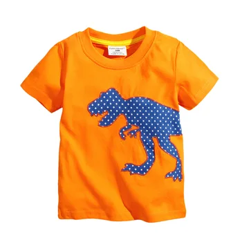 

BINIDUCKLING 2019 Summer T-shirt for Baby Boy Clothes Cartoon Dinosaur Toddler Kids Clothing Printed Children Boys T-shirts Tops