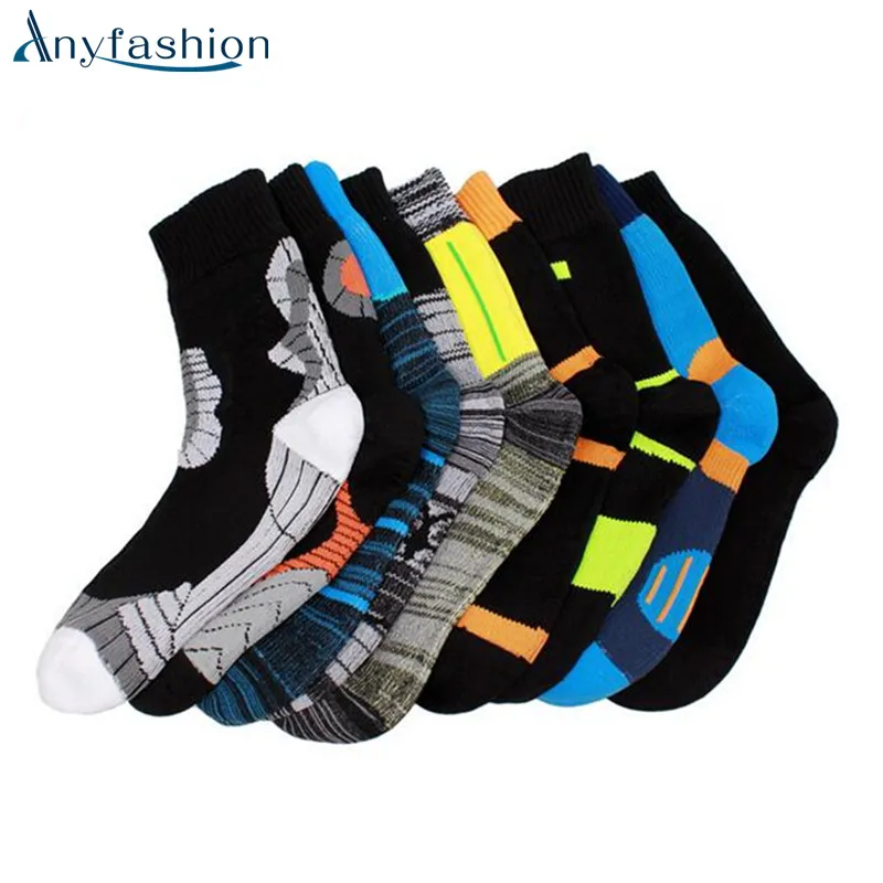 Image 2017 Waterproof Socks Men Water Cycling Socks Climbing Hiking Skiing Socks Women Knee High Orange Coolmax Outdoor Dry fast Socks