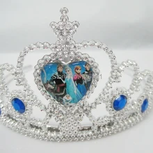 Новая корона Принцесса Эльза Косплей пластиковая корона тиара девушки волос аксессуары для рождественских подарков