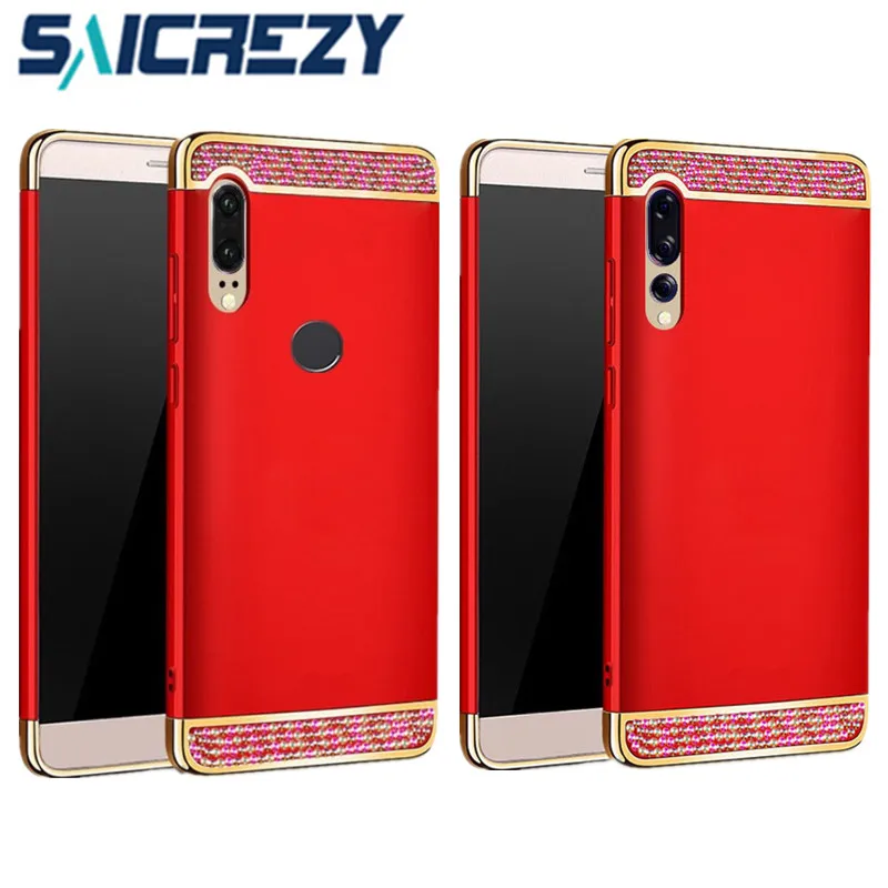 Цветной Кристальный чехол для Huawei P20 Lite pro Honor 8X 8C противоударный Жесткий ПК