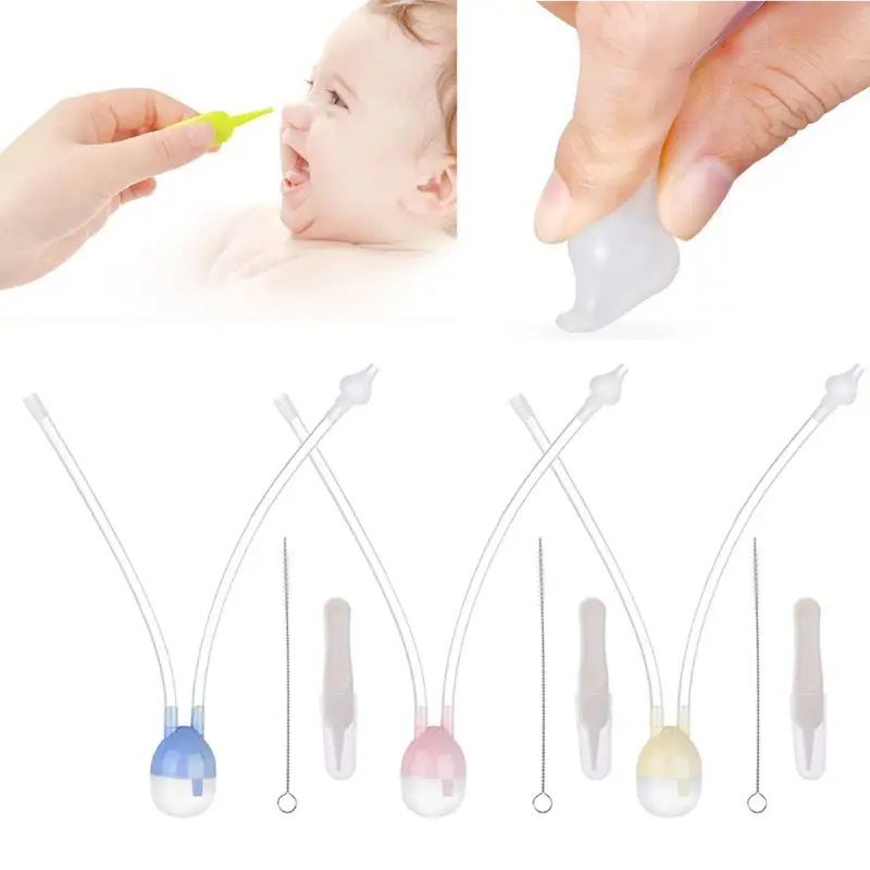

3pcs Baby Care Set Newborn Safety Nose Cleaner Kids Vacuum Suction Nasal Aspirator Set Infants Flu Protections Accessories