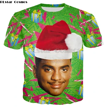 PLstar Cosmos/футболка в рождественском стиле новая летняя модная футболка повседневные футболки с 3d принтом Fresh Prince of Bel-Air Will Smith - Цвет: color as the picture