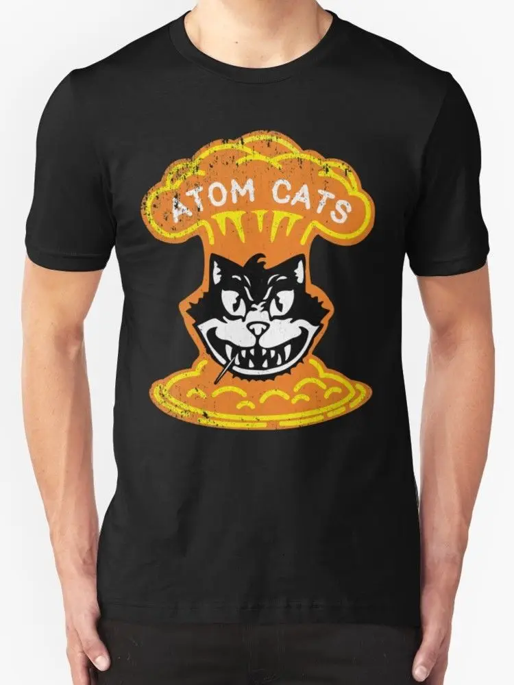 

Atom Cats! Men's Black T-Shirt