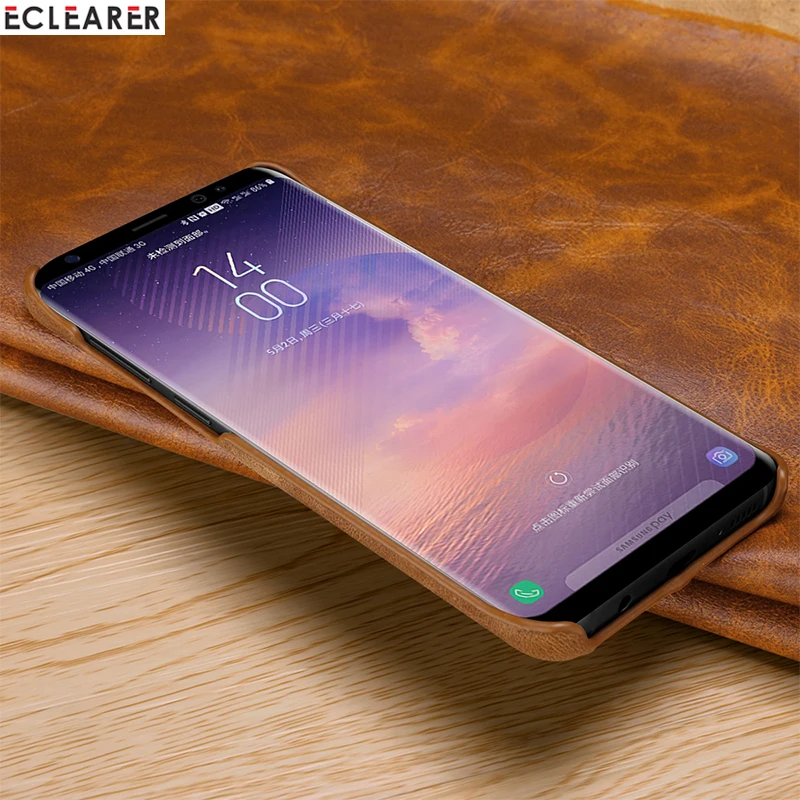 Чехол из натуральной кожи для Samsung S8 задняя крышка Galaxy S8/ Plus роскошные Прошитые