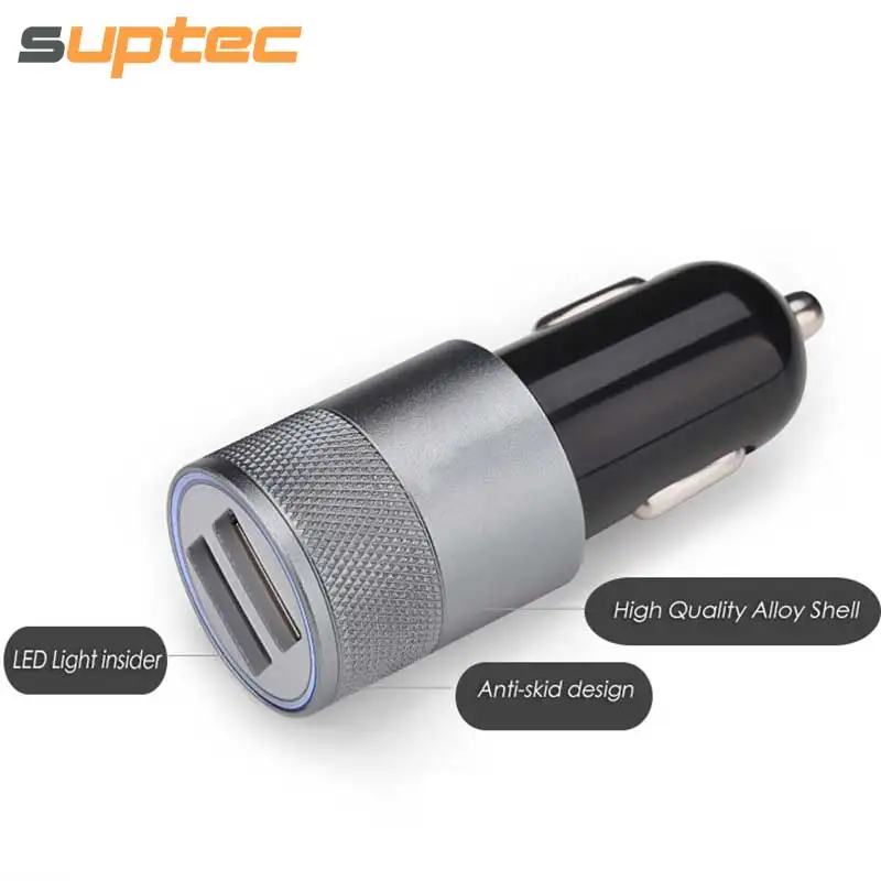 

Car Phone Charger 2 Port Mini Dual USB Car Charger Adapter Quick Charging 5V 2A for iPhone Samsung Galaxy Huawei Xiaomi iPad