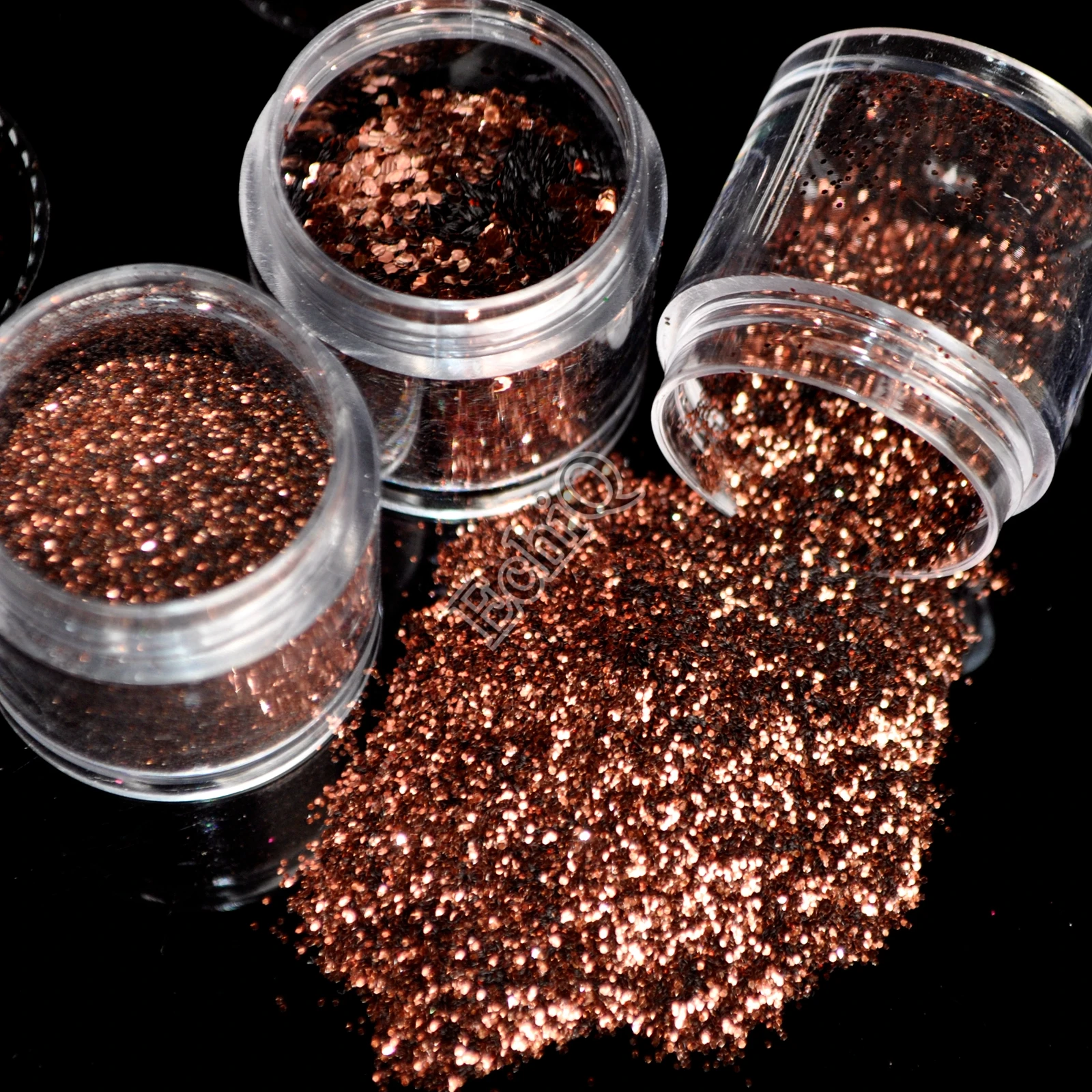 

Sparkly Nail Art Glitter Powder Coffee Brown Dark Color 3D Nail Sequins Sheets DIY Decoration Beads for UV Nails and Polish