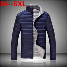 9XL 8XL 7XL 6XL Winter Duck down jacket men 90% Down Content thin ultra light down jacket winter long sleeve solid winter coats
