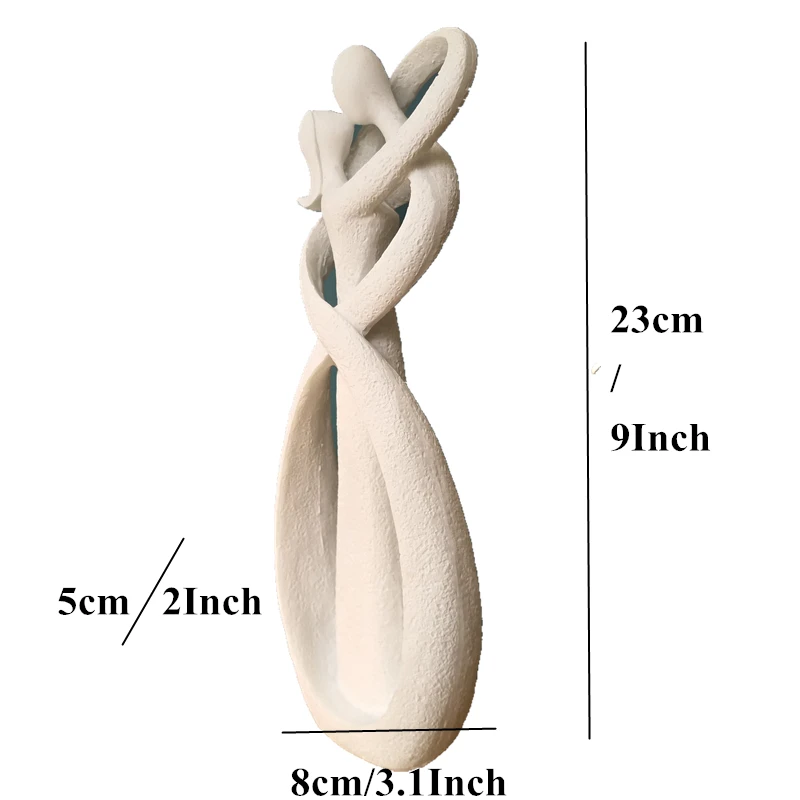 VILEAD 23 см песчаник белый поцелуй влюбленных статуэтки Свадебные украшения юбилей сувениры Винтаж Домашний Декор Рождественский подарок