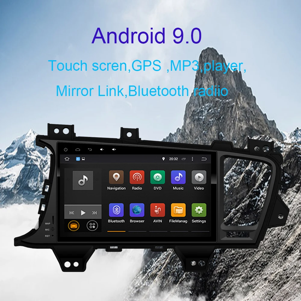 Clearance Deckless Octa Core 9" Android 9.0 4G RAM Car GPS Player for Kia K5/Kia Optima 2011-2015 gps radio 4G stereo head units Stereo 0