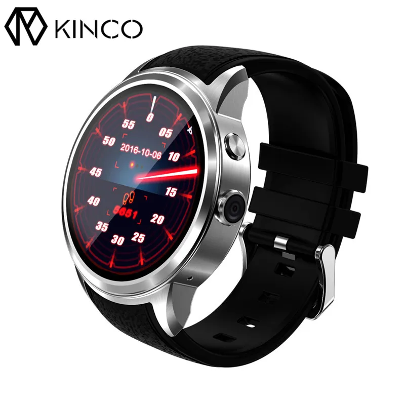 

KINCO 1.39 inch Android 5.1 1.3GHz 512MB 8GB SIM GPS 3G Pedometer Waterproof Heart Rate Monitor Smartwatch Phone for IOS/Android