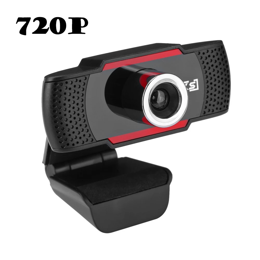 

HD 720P USB Webcam Rotatable Computer Camera Video Calling Recording with Noise-canceling Mic Clip Style For PC Office Net Bar