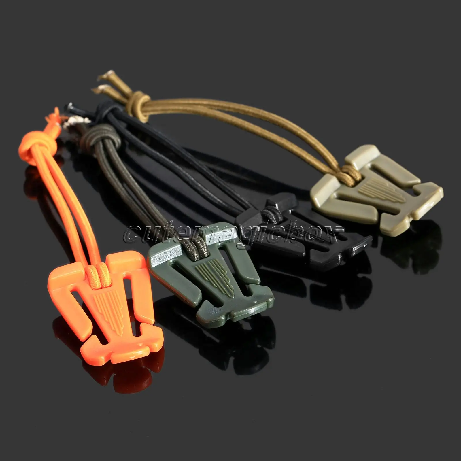10 Pcs /Set Webbing Military Dominator Molle Elastic Cord Hang Buckles Strap Clip Backpack EDC Tool Tactical Outdoor Travel Kits