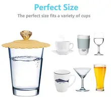 Пищевой креативный Круглый Алмазный чехол для кружки(набор из 6) герметичное уплотнение силиконовых крышек для напитков крышки для горячих чашек кружка для пива, кофе W